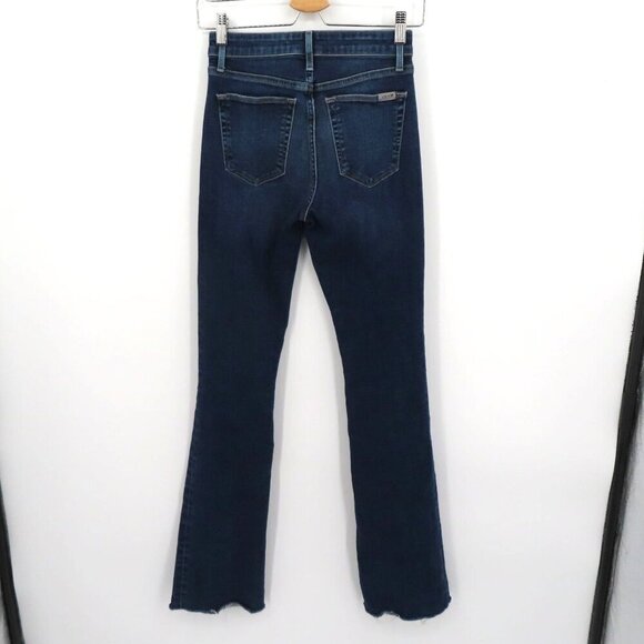 Joes Women 26 High Rise Boot Cut Blue Denim Jeans Raw Hem Cotton Blend Pockets - Picture 4 of 10